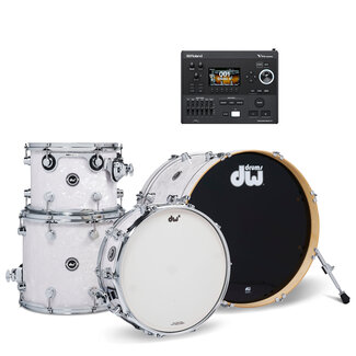DW DW - DEKTFP04TAWMV51 - DWe 4pc Shell Pack Bundle (White Marine Pearl) / Roland V51