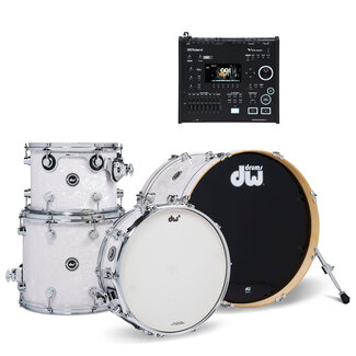 DW DW - DEKTFP04TAWMV71 - DWe 4pc Shell Pack Bundle (White Marine Pearl) / Roland V71