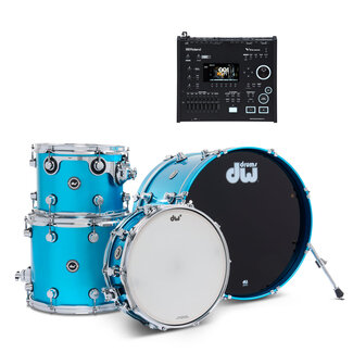 DW DW - DEKTLC04TALBMV71 - DWe 4pc Shell Pack Bundle (Laser Blue Metallic) / Roland V71