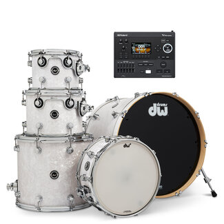 DW DW - DEKTFP05TBWMV51 - DWe 5pc Shell Pack Bundle (White Marine Pearl) / Roland V51