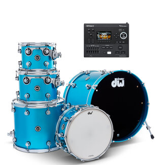 DW DW - DEKTLC05TBLBMV51 - DWe 5pc Shell Pack Bundle (Laser Blue Metallic) / Roland V51