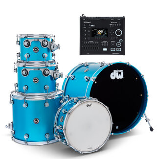 DW DW - DEKTLC05TBLBMV71 - DWe 5pc Shell Pack Bundle (Laser Blue Metallic) / Roland V71