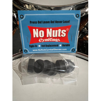 No Nuts Percussion No Nuts - 6001 - Black CymRings 6-PK