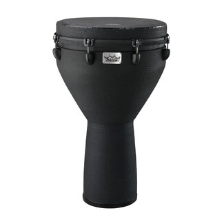 Remo Remo - DJ-0016-BE- - Djembe, Mondo, Key-Tuned, 16" X 27", Skyndeep Fiberskyn, Black, Contour Tuning Brackets, Black Earth Finish