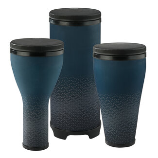 Remo Remo - DP-2510-AA-63 - Festival Drum Combo Pack, Djembe 10", Timbau 10", Tubano 10", Black Suede Fliptop Replaceable, Royal Blue