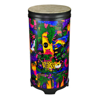 Remo Remo - KD-2512-01- - **Remo Asia**, Drum, Kids Percussion, Tubano, Fliptop Drumhead, 12" Diameter, 24.5" Height, Rain Forest Finish
