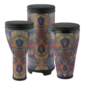 Remo Remo - DP-2510-AA-65 - Festival Drum Combo Pack, Djembe 10", Timbau 10", Tubano 10", Black Suede Fliptop Replaceable, Morado