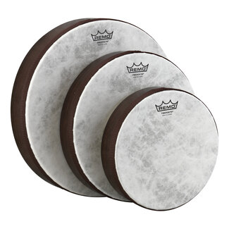 Remo Remo - HD-8501-03- - **Remo Asia**, Frame Drum, Fiberskyn, Small, 3-Piece Set, 8"-10"-12", Laminate Wood Grain, Brown