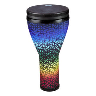 Remo Remo - DJ-2510-67- - Festival Djembe, Pre-Tuned, 10" Diameter, 20.5" Height, Black Suede Fliptop Replaceable, Holi Blue