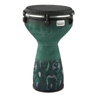 Remo Remo - DJ-7113-61- - Djembe, Flareout, Key-Tuned, 13" X 24", Black Suede Symmetry Drumhead, Contour Tuning Brackets, Green Finish