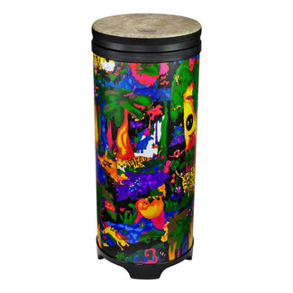 Remo Remo - KD-2510-01- - **Remo Asia**, Drum, Kids Percussion, Tubano, Fliptop Drumhead, 10" Diameter, 24.5" Height, Rain Forest Finish