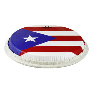 Remo Remo - M7-1250-S6-SD008 - Conga Drumhead, Tucked, 12.5", Skyndeep, "Puerto Rican Flag" Graphic