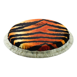 Remo Remo - M9-0715-S4-SD007 - **Special Order**, Bongo Drumhead, Tucked, 7.15", Skyndeep, "Tiger Stripe" Graphic
