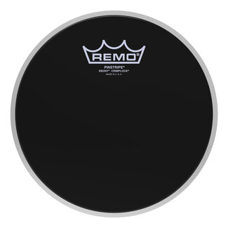 Remo Remo - PS-0408-MP- - Batter, Crimplock, Pinstripe, Ebony, 8" Diameter