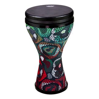 Remo Remo - DK-2510-68- - Festival Doumbek, Pre-Tuned, 10" Diameter, 17.5" Height, Black Suede Fliptop Replaceable, Tribal Green