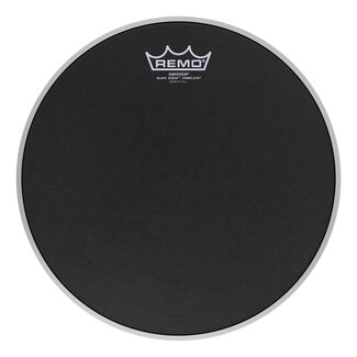 Remo Remo - ES-0812-MP- - Batter, Crimplock, Emperor, Black Suede, 12" Diameter