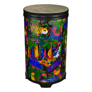 Remo Remo - KD-2514-01- - **Remo Asia**, Drum, Kids Percussion, Tubano, Fliptop Drumhead, 14" Diameter, 24.5" Height, Rain Forest Finish