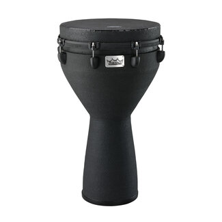 Remo Remo - DJ-0014-BE- - Djembe, Mondo, Key-Tuned, 14" X 25", Skyndeep Fiberskyn, Black, Contour Tuning Brackets, Black Earth Finish