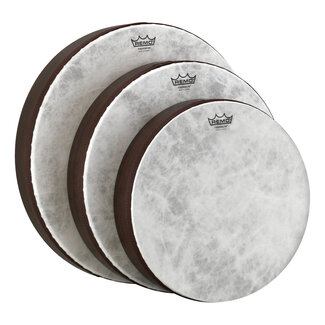 Remo Remo - HD-8502-03- - **Remo Asia**, Frame Drum, Fiberskyn, Medium, 3-Piece Set, 10"-12"-14", Laminate Wood Grain, Brown