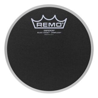 Remo Remo - ES-0806-MP- - Batter, Crimplock, Emperor, Black Suede, 6" Diameter