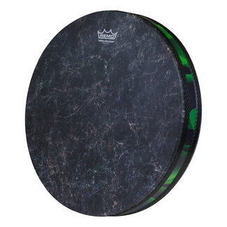 Remo Remo - ET-0216-41- - Ocean Drum, 16" Diameter, 2.5" Depth, Nightwaves, Skyndeep Black Fiberskyn, Green And Clean