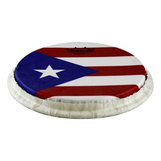 Remo Remo - M9-0900-S5-SD008 - Bongo Drumhead, Tucked, 9", Skyndeep, "Puerto Rican Flag" Graphic