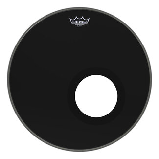Remo Remo - P3-1018-ES-DM - Bass Drum, Powerstroke 3, Ebony, 18" Diameter, 5" Black Dynamo Installed