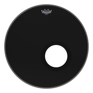 Remo Remo - P3-1020-ES-DM - Bass Drum, Powerstroke 3, Ebony, 20" Diameter, 5" Black Dynamo Installed
