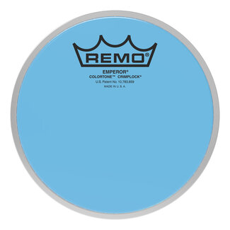 Remo Remo - BE-0306-CT-BUMP - Batter, Emperor, Colortone, Crimplock, 6" Diameter, Blue