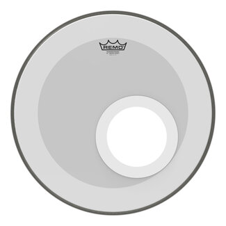 Remo Remo - P3-1218-C1-DM - Bass Drum, Powerstroke 3, Smooth White, 18" Diameter, Dynamo Installed, No Stripe