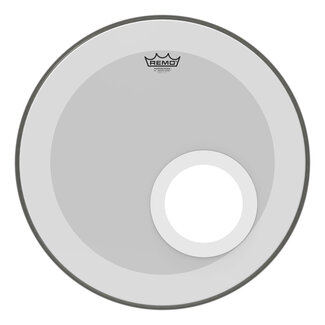 Remo Remo - P3-1220-C1-DM - Bass Drum, Powerstroke 3, Smooth White, 20" Diameter, Dynamo Installed, No Stripe