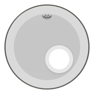 Remo Remo - P3-1222-C1-DM - Bass Drum, Powerstroke 3, Smooth White, 22" Diameter, Dynamo Installed, No Stripe