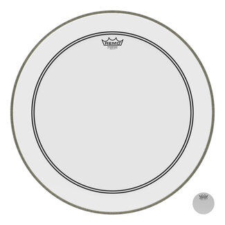 Remo Remo - P3-1223-C2- - Bass Drum, Powerstroke 3, Smooth White, 23" Diameter, 2-1/2" Impact Patch