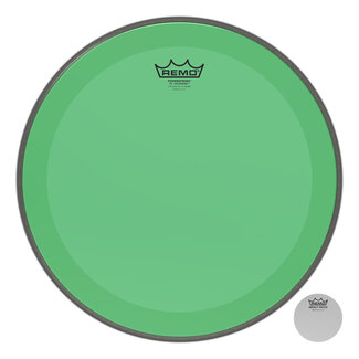 Remo Remo - P3-1316-CT-GN - Bass Drum, Powerstroke 3, Colortone, 16" Diameter, No Striping, Green