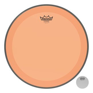 Remo Remo - P3-1316-CT-OG - Bass Drum, Powerstroke 3, Colortone, 16" Diameter, No Striping, Orange