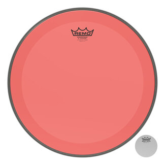 Remo Remo - P3-1316-CT-RD - Bass Drum, Powerstroke 3, Colortone, 16" Diameter, No Striping, Red