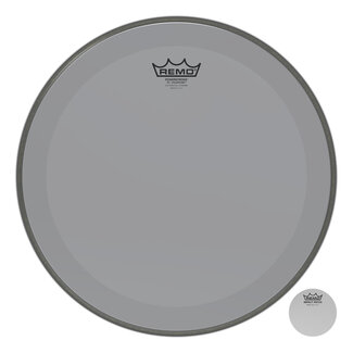 Remo Remo - P3-1316-CT-SM - Bass Drum, Powerstroke 3, Colortone, 16" Diameter, No Striping, Smoke