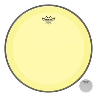 Remo Remo - P3-1316-CT-YE - Bass Drum, Powerstroke 3, Colortone, 16" Diameter, No Striping, Yellow