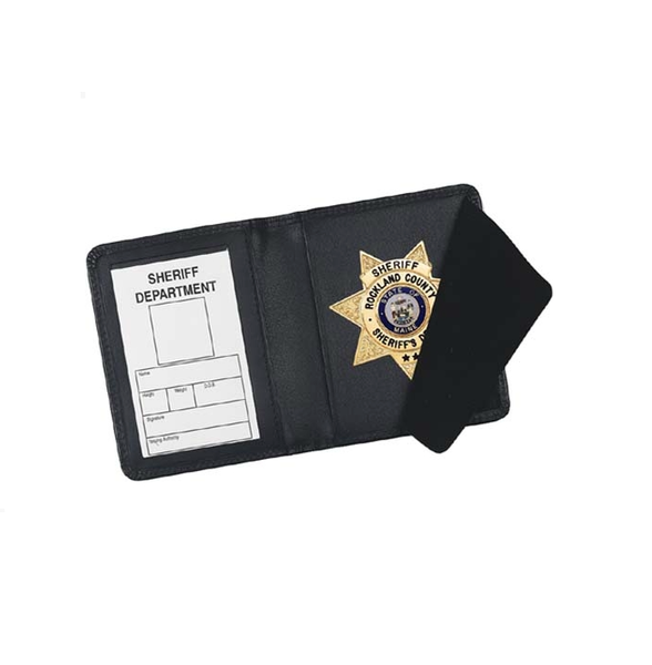 Strong Leather Side Open Badge Case