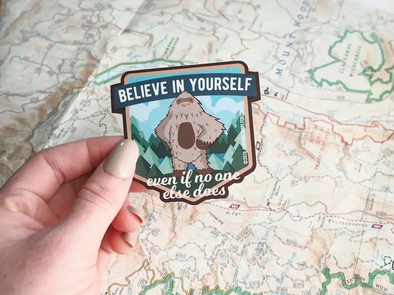 Sentinel Supply STICKER Bigfoot Believe in Yourself Sasquatch