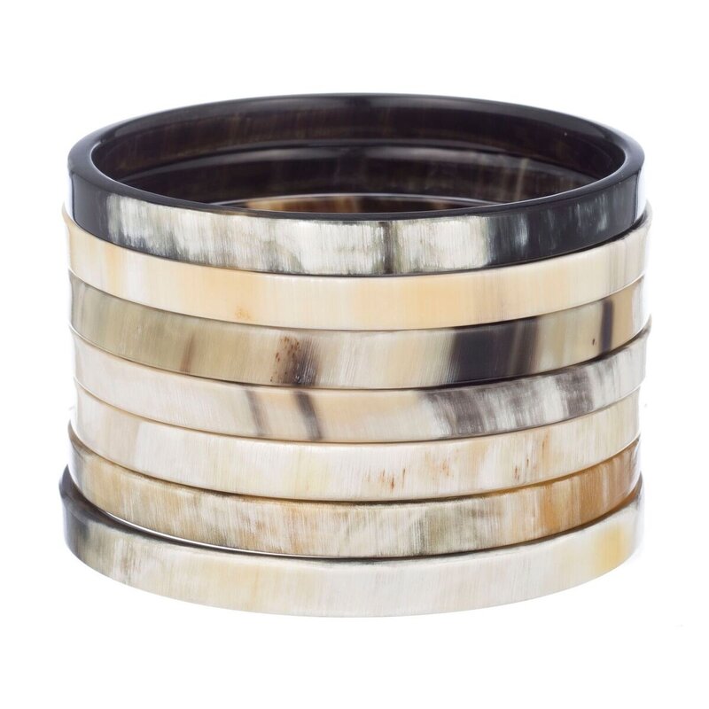 Buffalo Horn Flat Bangle