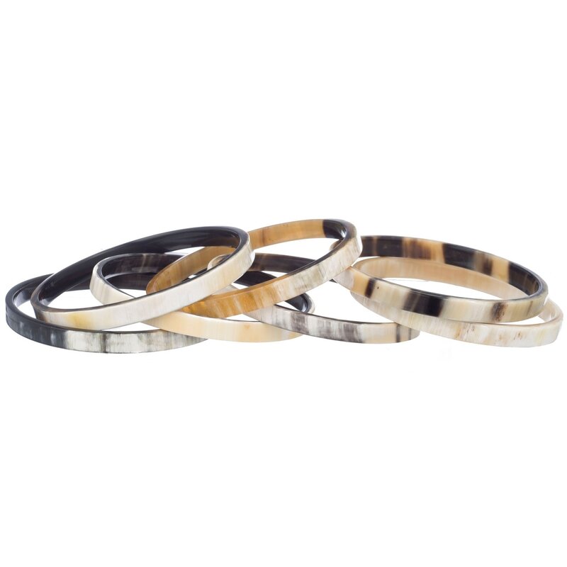 Buffalo Horn Flat Bangle
