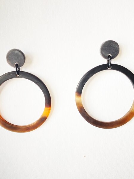 Buffalo Horn Earrings-CTE86