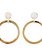 Beige Circle Buffalo Horn Earring