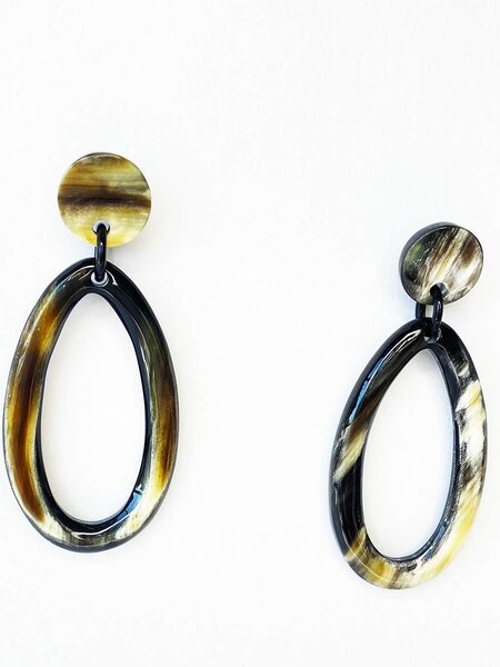 Buffalo Horn Earrings-CTE89