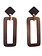 Honey Rectangle Buffalo Horn Earring