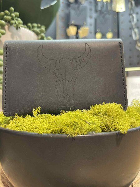 BUFFALO LEATHER HANDMADE CC  Wallet -  Brown     PaHi