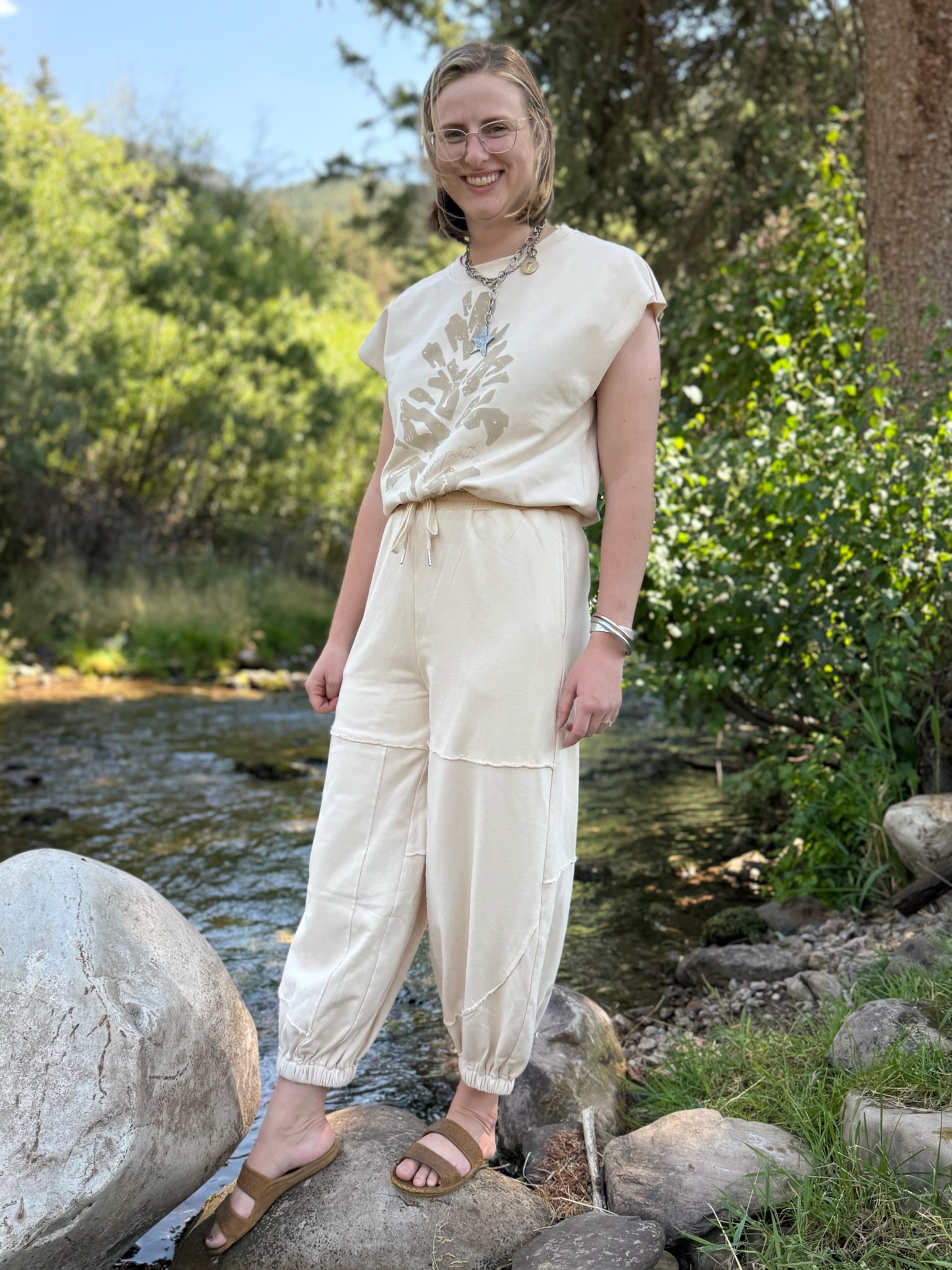 PATCHY PAINTBRUSH   Top/ Pants Set