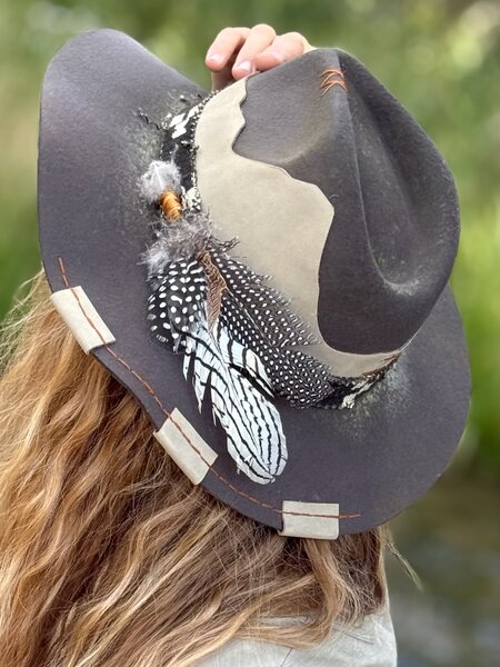 TO THE MOUNTAINS I GO Wool & Leather Hat by Shadybiz