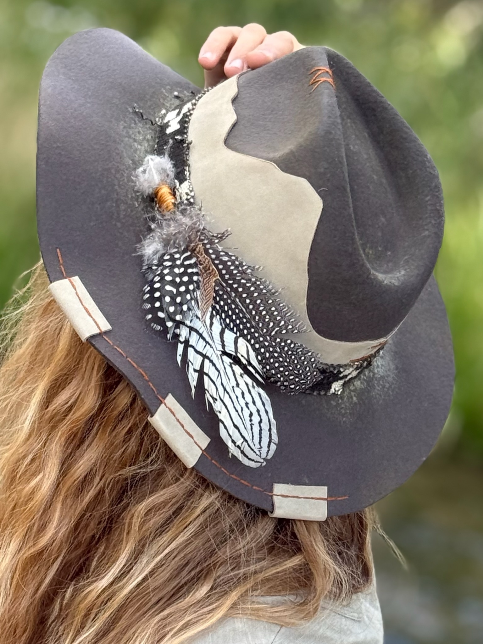 TO THE MOUNTAINS I GO! Wool & Leather Hat by Kayla